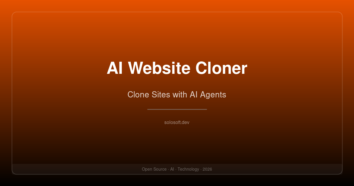 AI Website Cloner Template: Clone Any Website with One Command Using AI Agents