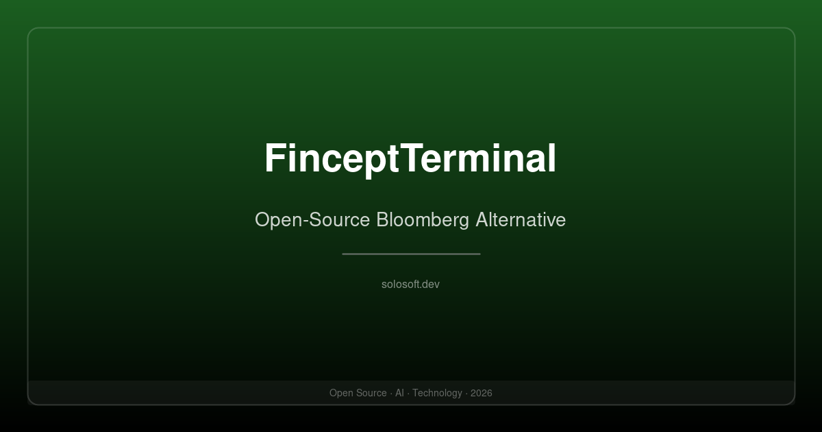 FinceptTerminal: Open-Source Bloomberg Terminal Built with C++20, Qt6, and AI Agents