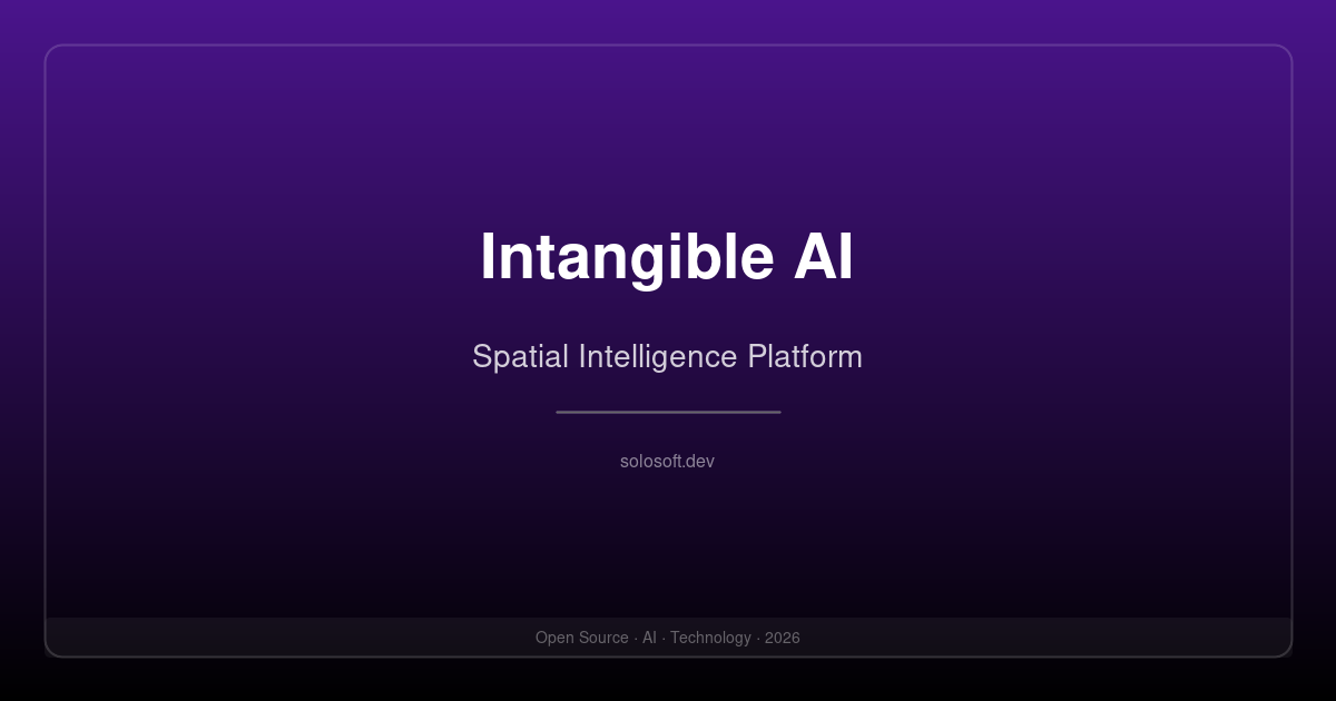 Intangible AI: The AI-Native 3D Spatial Intelligence Platform for Creative Professionals