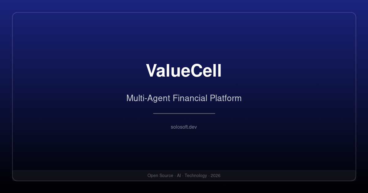 ValueCell: Open-Source Multi-Agent Platform for AI-Powered Financial Applications